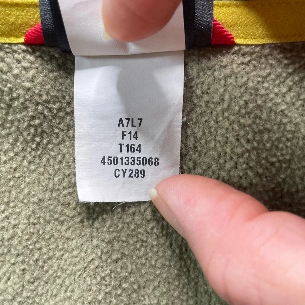 The North Face Cayonlands Pullover Men's XL Green 1/4 Zip Fleece Chest Pocket